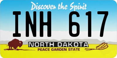 ND license plate INH617