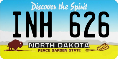 ND license plate INH626