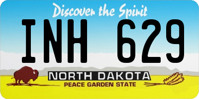 ND license plate INH629