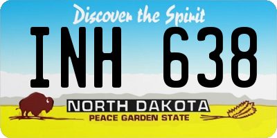 ND license plate INH638