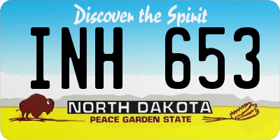 ND license plate INH653