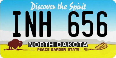 ND license plate INH656