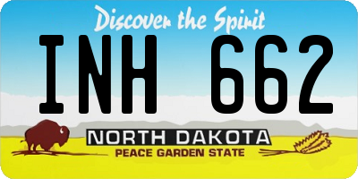 ND license plate INH662