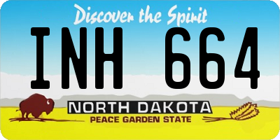 ND license plate INH664