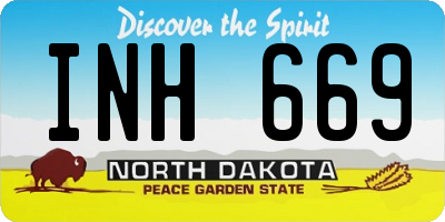 ND license plate INH669