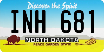 ND license plate INH681