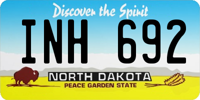 ND license plate INH692