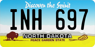 ND license plate INH697