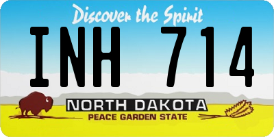 ND license plate INH714