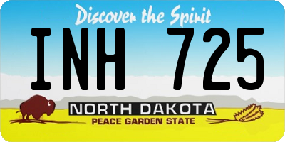 ND license plate INH725