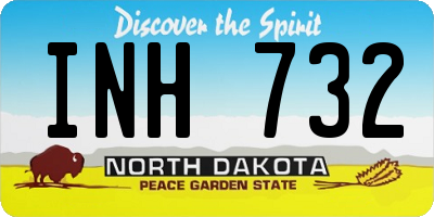 ND license plate INH732