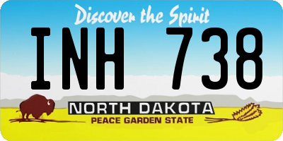 ND license plate INH738