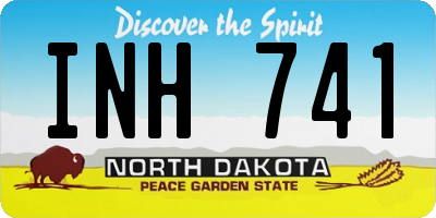 ND license plate INH741