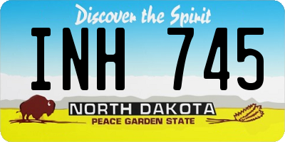 ND license plate INH745
