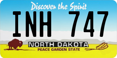 ND license plate INH747