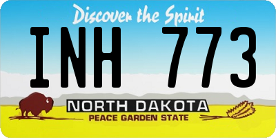 ND license plate INH773