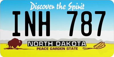 ND license plate INH787