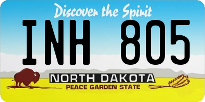 ND license plate INH805