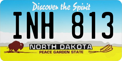 ND license plate INH813