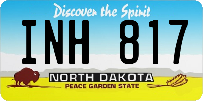 ND license plate INH817