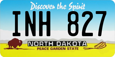 ND license plate INH827