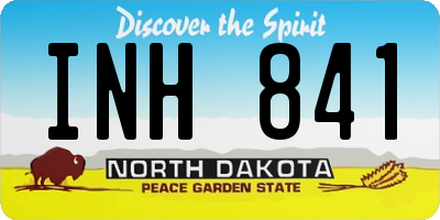 ND license plate INH841