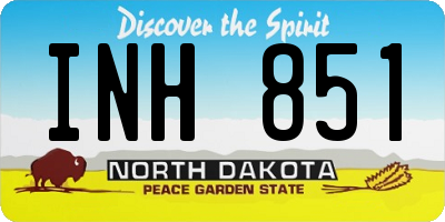 ND license plate INH851