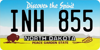 ND license plate INH855