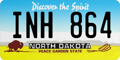 ND license plate INH864