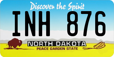 ND license plate INH876