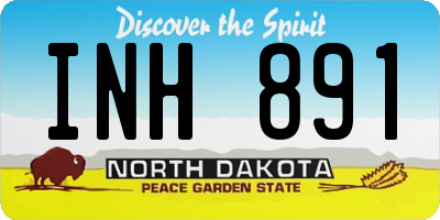 ND license plate INH891