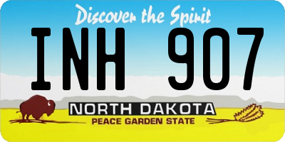 ND license plate INH907