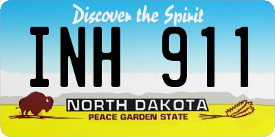 ND license plate INH911