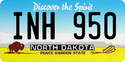 ND license plate INH950