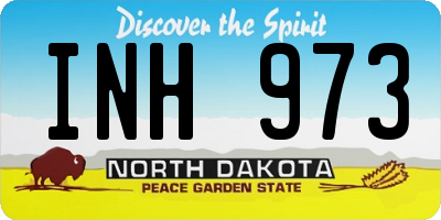 ND license plate INH973