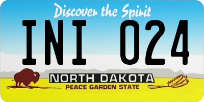 ND license plate INI024