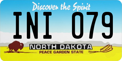 ND license plate INI079