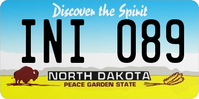 ND license plate INI089