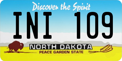 ND license plate INI109