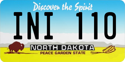 ND license plate INI110