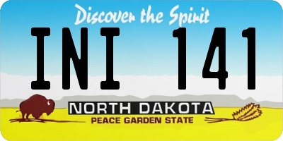 ND license plate INI141