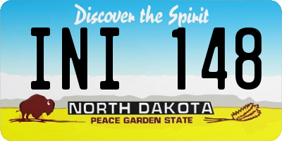 ND license plate INI148