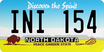 ND license plate INI154