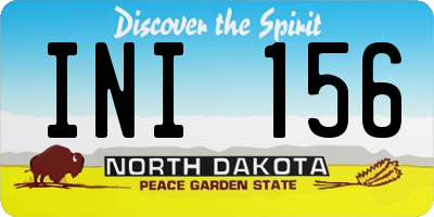 ND license plate INI156