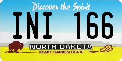 ND license plate INI166