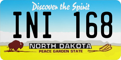 ND license plate INI168