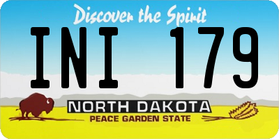 ND license plate INI179