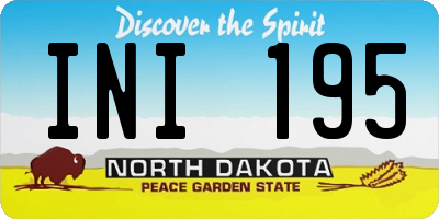 ND license plate INI195