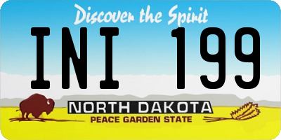 ND license plate INI199