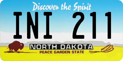 ND license plate INI211